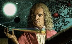 Ilustración de Isaac Newton